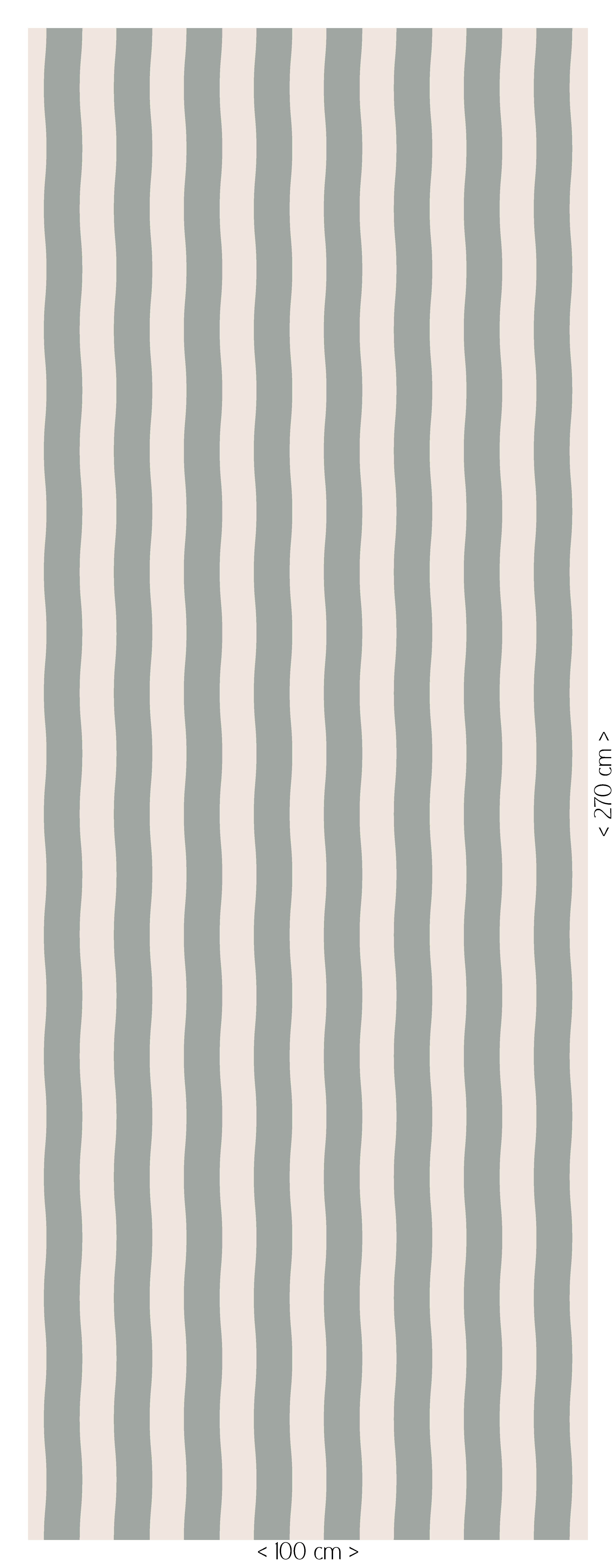 Behang Wavy Stripes – vintage green