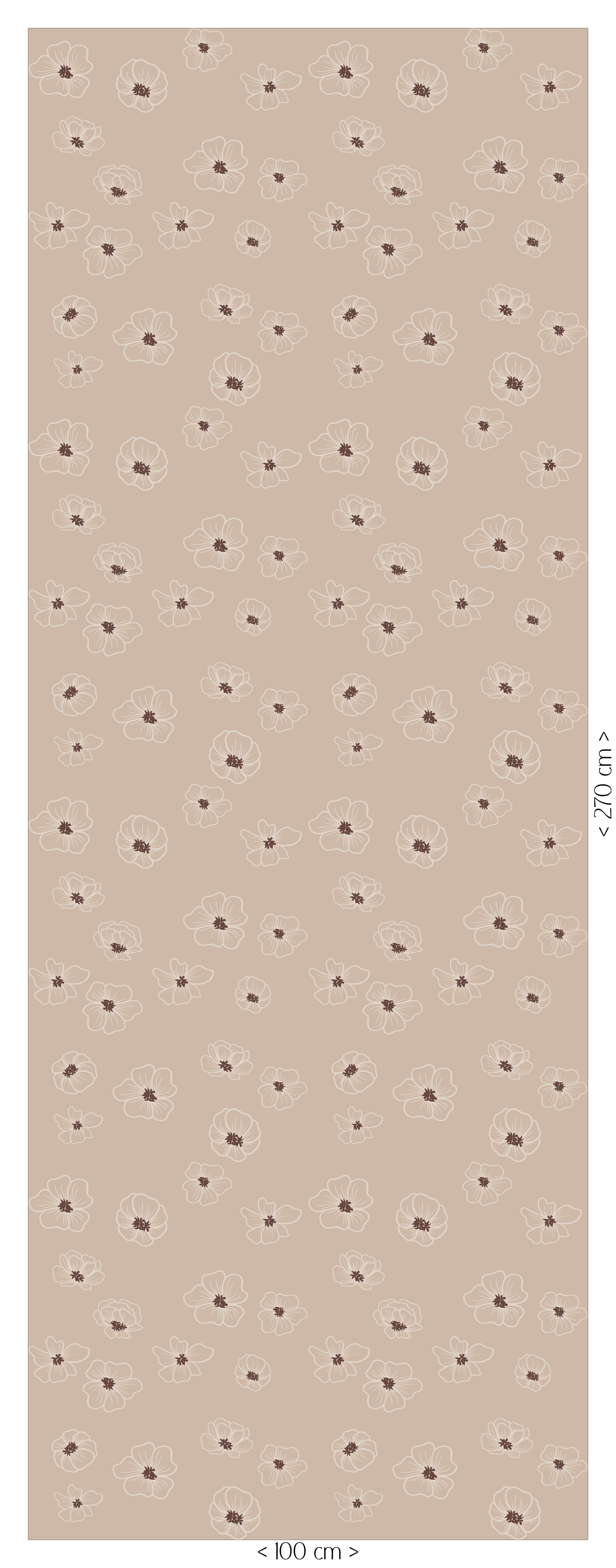 Behang Floral - beige