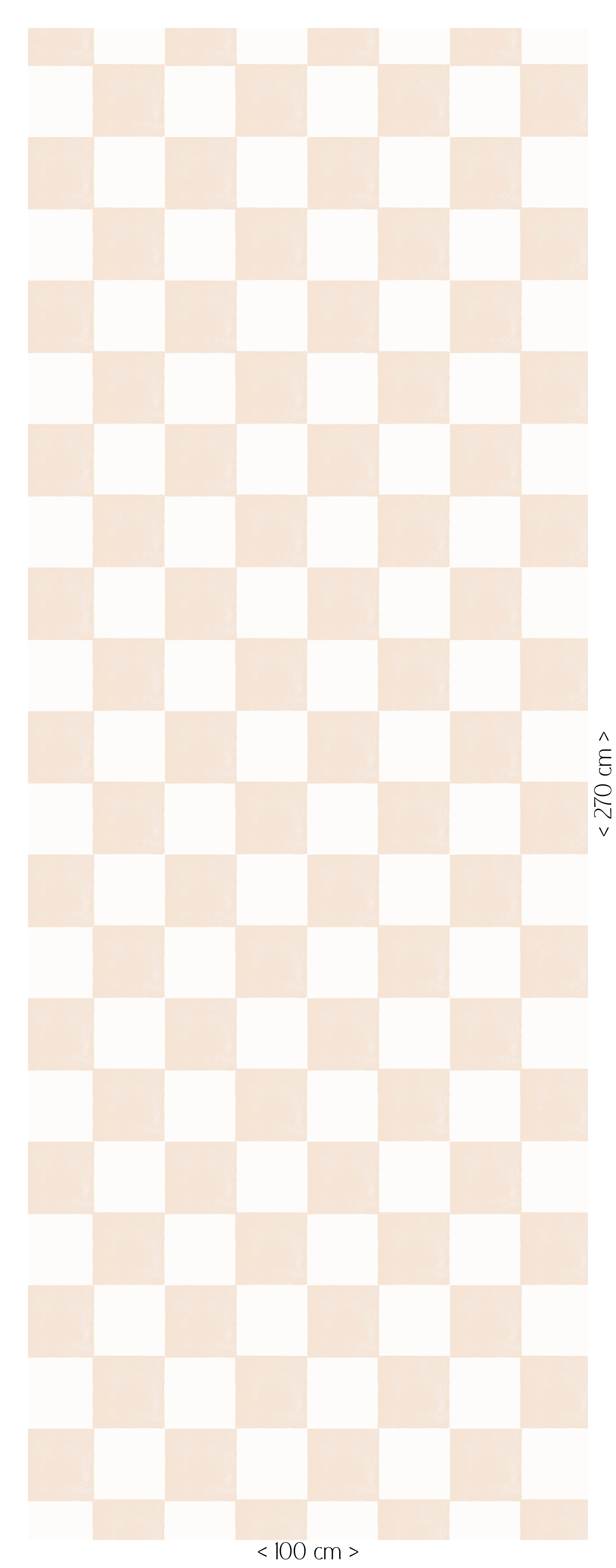 Behang Ruitje Ruitje - beige