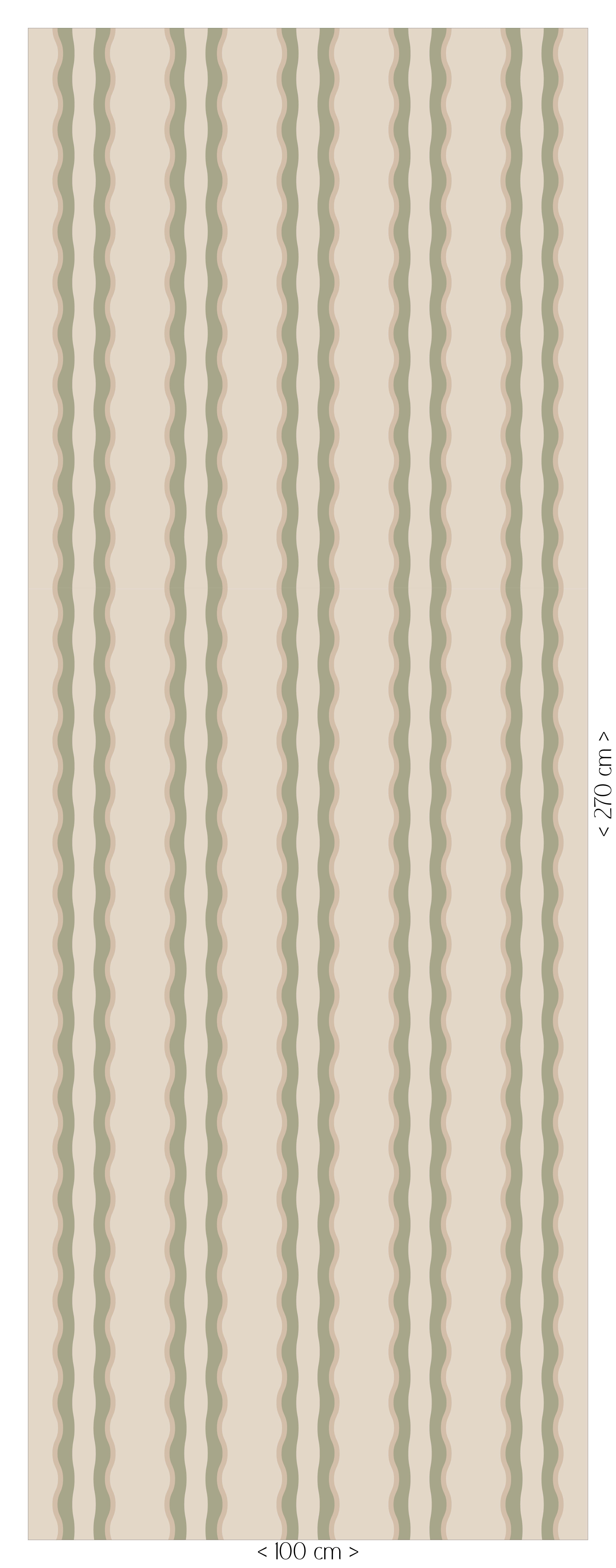 Behang Wobbly Waves - green