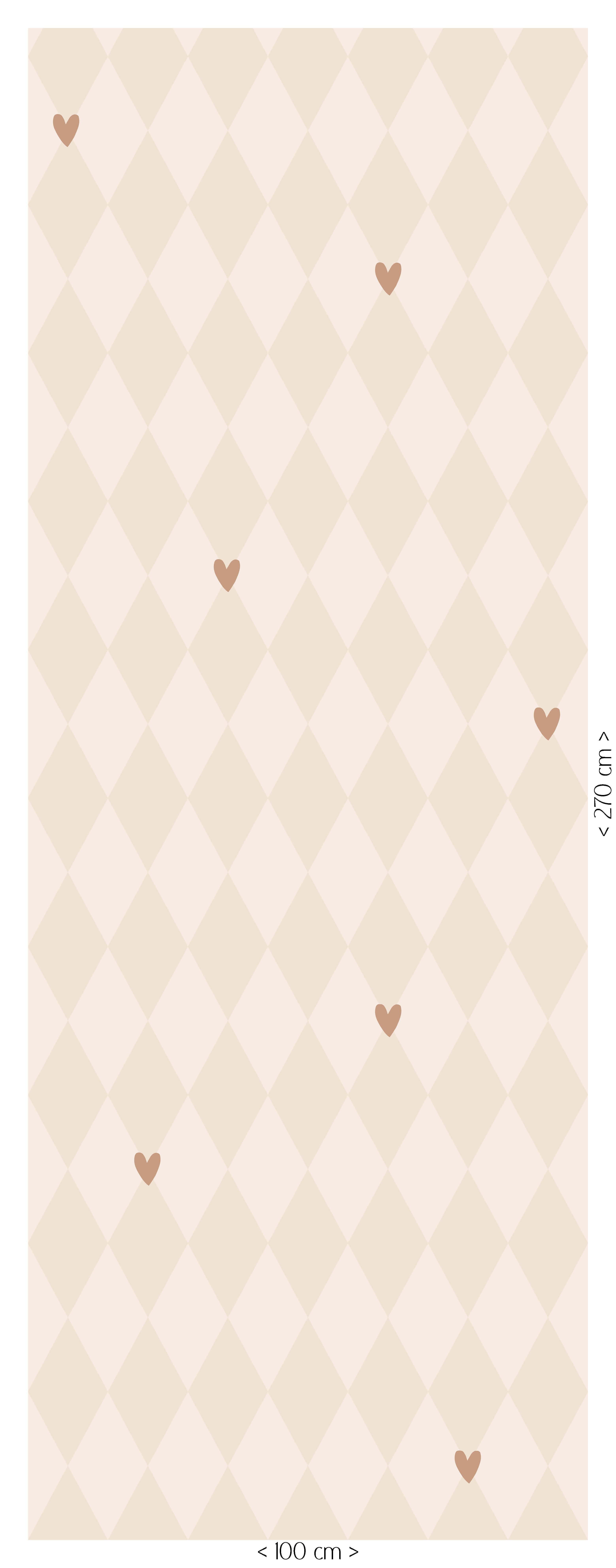 Wallpaper Wiebertje - beige | hearts