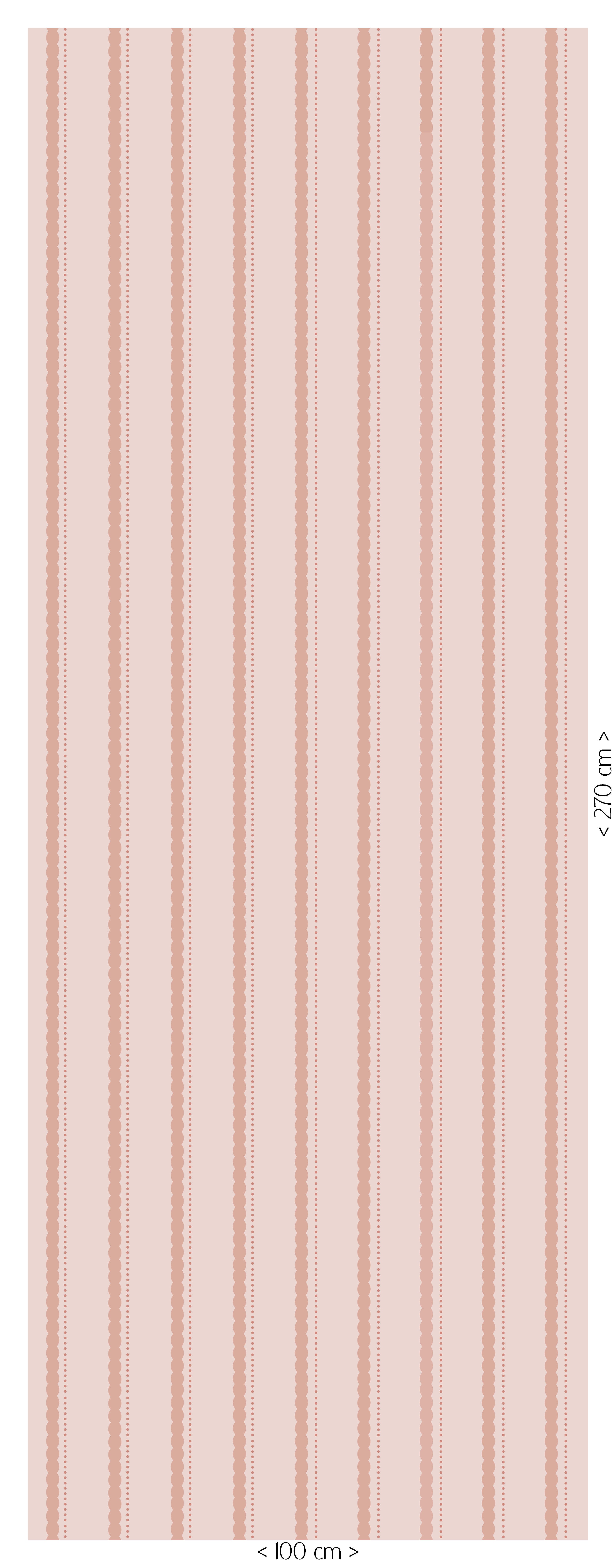 Wallpaper Bubble Stripes - blush clay