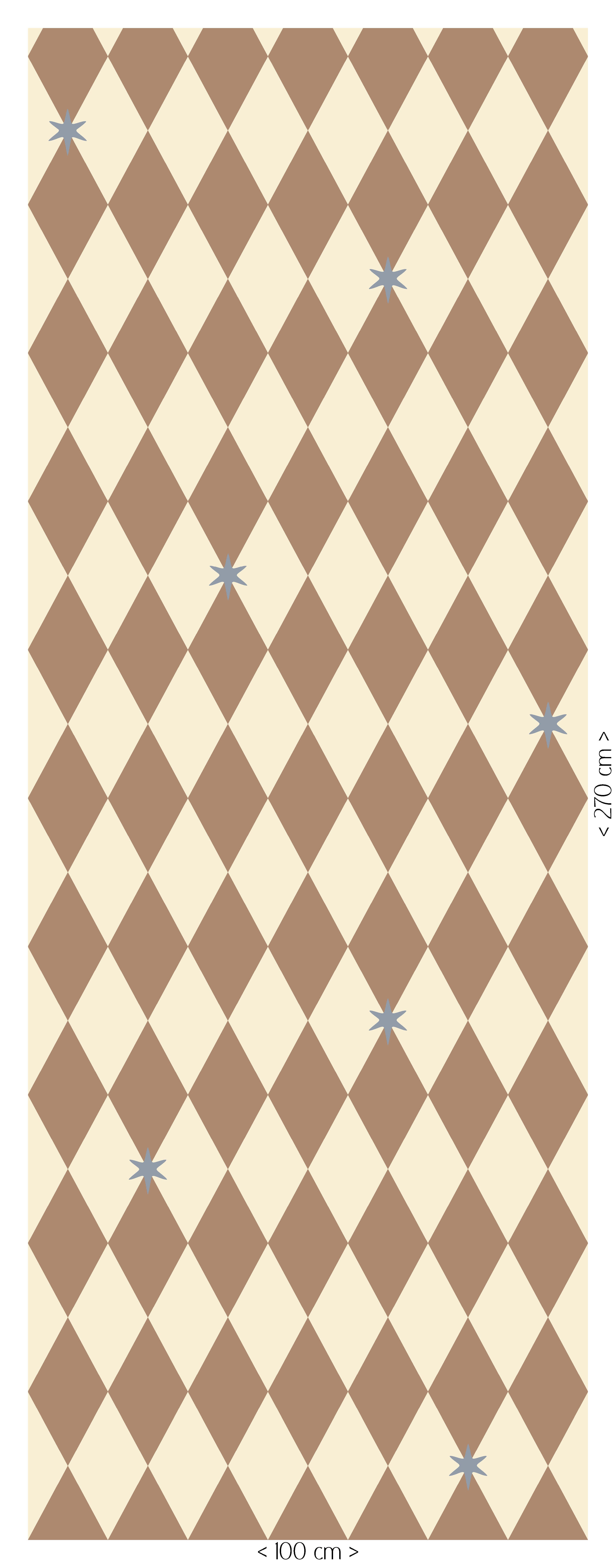 Behang Wiebertje - warm oat | stars